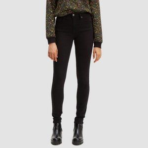 Levi's 721 High Rise Skinny Jeans Ankle Soft Black